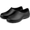 imageDKSUKO Womens Waterproof Garden Shoe Lightweight Rain Footwear with Comfort InsoleMens Matte Black