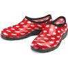 imageDKSUKO Womens Waterproof Garden Shoe Lightweight Rain Footwear with Comfort InsoleRed and Big White Dot