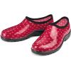 imageDKSUKO Womens Waterproof Garden Shoe Lightweight Rain Footwear with Comfort InsoleRed and Small White Dot