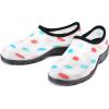imageDKSUKO Womens Waterproof Garden Shoe Lightweight Rain Footwear with Comfort InsoleWhite Multi Dot