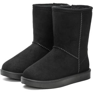 imageDKSUKO Kid s Classic Waterproof Snow Boots Toddler Winter BootsBlack