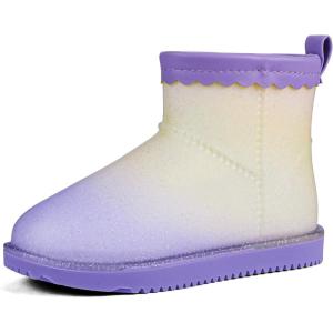 imageDKSUKO Kid s Classic Waterproof Snow Boots Toddler Winter BootsPurple Short