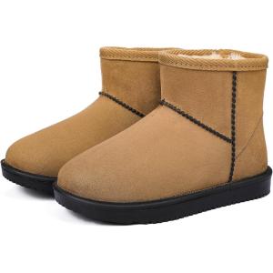 imageDKSUKO Womens Classic Waterproof Snow Boots Winter Boots for WomenBrown
