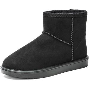 imageDKSUKO Womens Classic Waterproof Snow Boots Winter BootsBlack Short