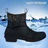 imageDKSUKO Ankle Rain Boots for Women Waterproof Short Rain Shoes Chelsea Rain Booties Rubber Garden Shoes Winter Snow Boots for Hiking Outdoor Work