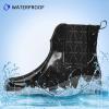 imageDKSUKO Rain Boots for Women Waterproof Elastic Slip On Ankle Chelsea BootiesBlack