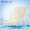 imageDKSUKO Rain Boots for Women Waterproof Elastic Slip On Ankle Chelsea BootiesOffwhite