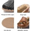 imageDKSUKO Snow Womens Waterpoof Loafer Shoes Slip On Flat Duck ShoeBlack