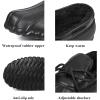 imageDKSUKO Snow Womens Waterpoof Loafer Shoes Slip On Flat Duck ShoeFull Black