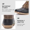 imageDKSUKO Womens Duck Boots witth Zipper Waterproof Winter Boots Snow BootsBlack B