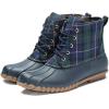 imageDKSUKO Womens Duck Boots witth Zipper Waterproof Winter Boots Snow BootsBlue Plaid B