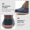 imageDKSUKO Womens Duck Boots witth Zipper Waterproof Winter Boots Snow BootsBlue a