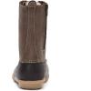 imageDKSUKO Womens Duck Boots witth Zipper Waterproof Winter Boots Snow BootsBrown a