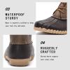 imageDKSUKO Womens Duck Boots witth Zipper Waterproof Winter Boots Snow BootsBrown a