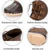 imageDKSUKO Womens Duck Boots witth Zipper Waterproof Winter Boots Snow BootsVintage Brown