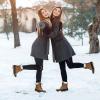 imageDKSUKO Womens Duck Boots witth Zipper Waterproof Winter Boots Snow BootsWarm Brown