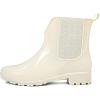 imageDKSUKO Rain Boots for Women Waterproof Elastic Slip On Ankle Chelsea BootiesOffwhite