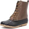 imageDKSUKO Womens Duck Boots witth Zipper Waterproof Winter Boots Snow BootsBlack B