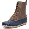 imageDKSUKO Womens Duck Boots witth Zipper Waterproof Winter Boots Snow BootsBlue a