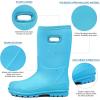 imageDKSUKO Kids Muck Rain Boots for Girls and BoysWinter Snow Waterproof Insulated Neoprene Rubber BootsSky Blue