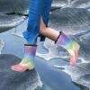 imageDKSUKO Waterproof Womens Rain Boots insulatedLightweight Rubber fashion Boots in GardeningWarm and Comfortable Wide Calf Rain Boots with Glossy in OutdoorRainbow of Pearls