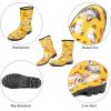 imageDKSUKO Waterproof Womens Rain Boots insulatedLightweight Rubber fashion Boots in GardeningWarm and Comfortable Wide Calf Rain Boots with Glossy in OutdoorYellow Bottomed Hen