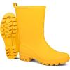 imageDKSUKO Waterproof Womens Rain Boots insulatedLightweight Rubber fashion Boots in GardeningWarm and Comfortable Wide Calf Rain Boots with Glossy in OutdoorYellow