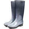 imageDKSUKO Waterproof Womens Rain Boots insulatedLightweight Rubber fashion Boots in GardeningWarm and Comfortable Wide Calf Rain Boots with Glossy in OutdoorBlack and White Gradient