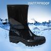 imageDKSUKO Waterproof Womens Rain Boots insulatedLightweight Rubber fashion Boots in GardeningWarm and Comfortable Wide Calf Rain Boots with Glossy in OutdoorBlack