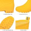 imageDKSUKO Waterproof Womens Rain Boots insulatedLightweight Rubber fashion Boots in GardeningWarm and Comfortable Wide Calf Rain Boots with Glossy in OutdoorYellow