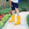 imageDKSUKO Waterproof Womens Rain Boots insulatedLightweight Rubber fashion Boots in GardeningWarm and Comfortable Wide Calf Rain Boots with Glossy in OutdoorYellow