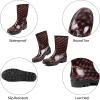 imageDKSUKO Waterproof Womens Rain Boots insulatedLightweight Rubber fashion Boots in GardeningWarm and Comfortable Wide Calf Rain Boots with Glossy in OutdoorFlower Grid