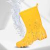 imageDKSUKO Waterproof Womens Rain Boots insulatedLightweight Rubber fashion Boots in GardeningWarm and Comfortable Wide Calf Rain Boots with Glossy in OutdoorYellow