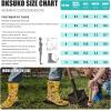 imageDKSUKO Waterproof Womens Rain Boots insulatedLightweight Rubber fashion Boots in GardeningWarm and Comfortable Wide Calf Rain Boots with Glossy in OutdoorBlue White Flower