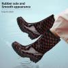 imageDKSUKO Waterproof Womens Rain Boots insulatedLightweight Rubber fashion Boots in GardeningWarm and Comfortable Wide Calf Rain Boots with Glossy in OutdoorFlower Grid