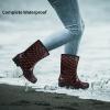 imageDKSUKO Waterproof Womens Rain Boots insulatedLightweight Rubber fashion Boots in GardeningWarm and Comfortable Wide Calf Rain Boots with Glossy in OutdoorFlower Grid