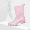 imageDKSUKO Waterproof Womens Rain Boots insulatedLightweight Rubber fashion Boots in GardeningWarm and Comfortable Wide Calf Rain Boots with Glossy in OutdoorPink