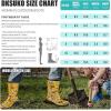 imageDKSUKO Waterproof Womens Rain Boots insulatedLightweight Rubber fashion Boots in GardeningWarm and Comfortable Wide Calf Rain Boots with Glossy in OutdoorBlue Flower