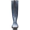 imageDKSUKO Waterproof Womens Rain Boots insulatedLightweight Rubber fashion Boots in GardeningWarm and Comfortable Wide Calf Rain Boots with Glossy in OutdoorBlack and White Gradient