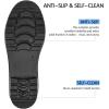 imageDKSUKO Women Rain Boots WaterproofRubber Tall Pull on Insulated Snow Mud ShoesBlue Grid Handle