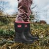 imageDKSUKO Women Rain Boots WaterproofRubber Tall Pull on Insulated Snow Mud ShoesPink Handle