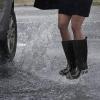 imageDKSUKO Women Rain Boots WaterproofRubber Tall Pull on Insulated Snow Mud ShoesRain Bootblack