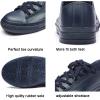 imageDKSUKO Womens Rain Boots Waterproof High Top Rain Shoes with Lace Up AntiSlip Garden ShoesBlack Short