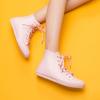 imageDKSUKO Womens Rain Boots Waterproof High Top Rain Shoes with Lace Up AntiSlip Garden ShoesPink