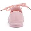 imageDKSUKO Womens Rain Boots Waterproof High Top Rain Shoes with Lace Up AntiSlip Garden ShoesPink Short