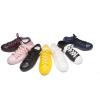 imageDKSUKO Womens Rain Boots Waterproof High Top Rain Shoes with Lace Up AntiSlip Garden ShoesPink Short