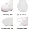 imageDKSUKO Womens Rain Boots Waterproof High Top Rain Shoes with Lace Up AntiSlip Garden ShoesWhite