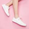 imageDKSUKO Womens Rain Boots Waterproof High Top Rain Shoes with Lace Up AntiSlip Garden ShoesWhite Short