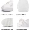 imageDKSUKO Womens Rain Boots Waterproof High Top Rain Shoes with Lace Up AntiSlip Garden ShoesWhite Short