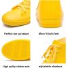 imageDKSUKO Womens Rain Boots Waterproof High Top Rain Shoes with Lace Up AntiSlip Garden ShoesYellow